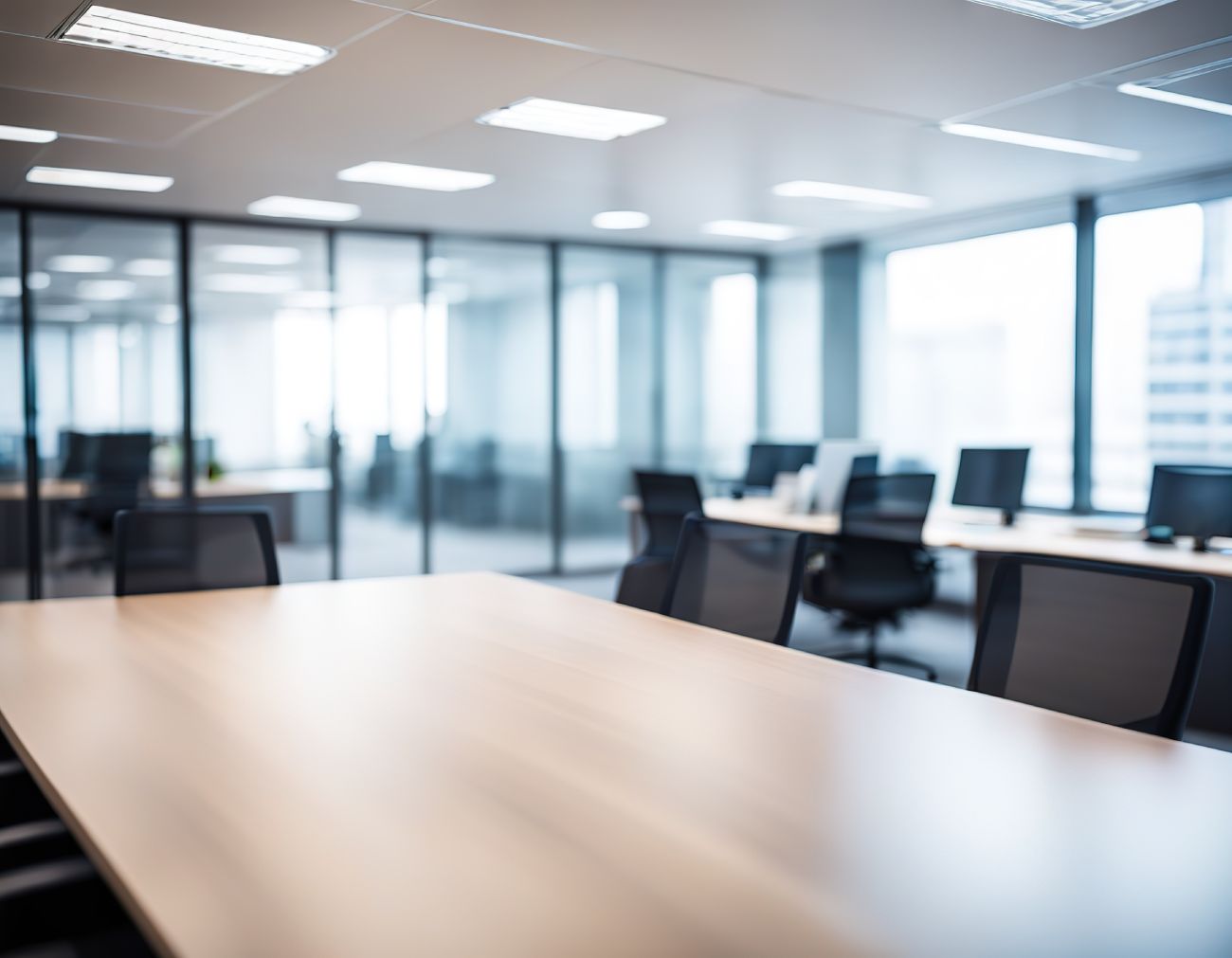 An empty modern office